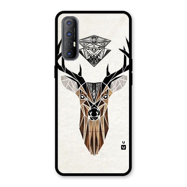 Aesthetic Deer Design Glass Back Case for Oppo Reno3 Pro