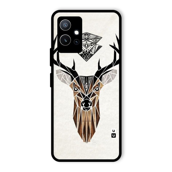 Aesthetic Deer Design Glass Back Case for Vivo T1 5G