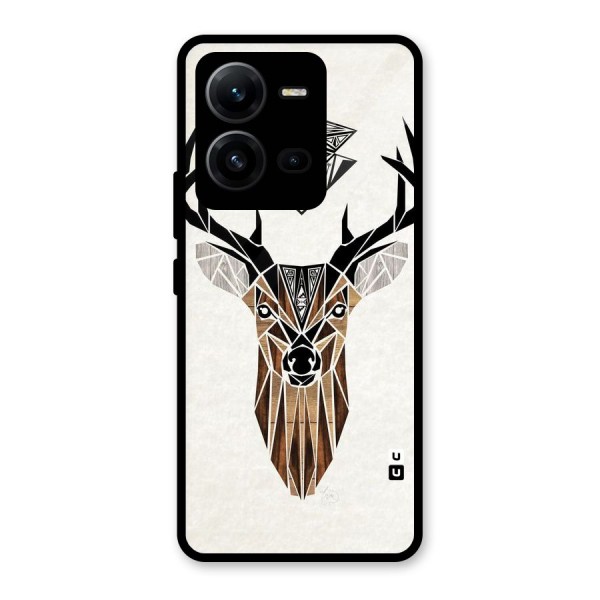 Aesthetic Deer Design Glass Back Case for Vivo V25