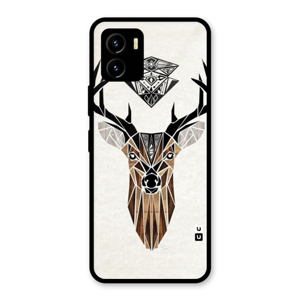 Aesthetic Deer Design Glass Back Case for Vivo Y15s