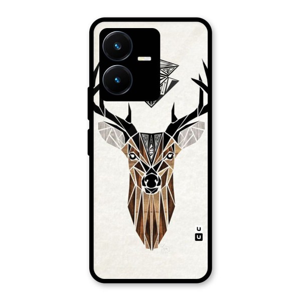 Aesthetic Deer Design Glass Back Case for Vivo Y22