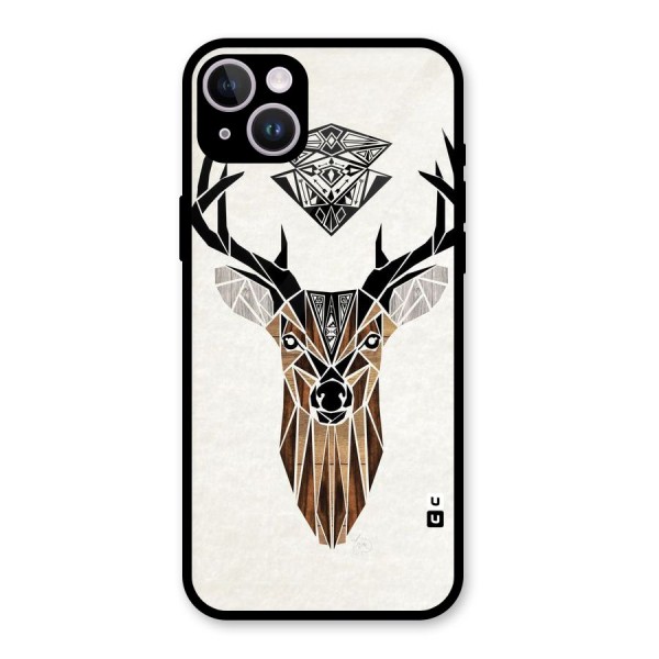 Aesthetic Deer Design Glass Back Case for iPhone 14 Plus