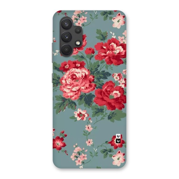 Aesthetic Floral Red Back Case for Galaxy A32