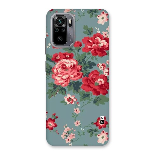 Aesthetic Floral Red Back Case for Redmi Note 10