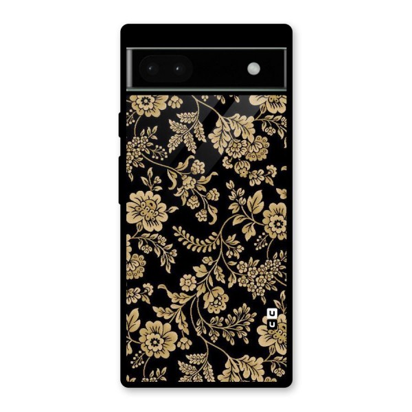 Aesthetic Golden Design Glass Back Case for Google Pixel 6a