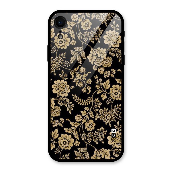 Aesthetic Golden Design Glass Back Case for XR