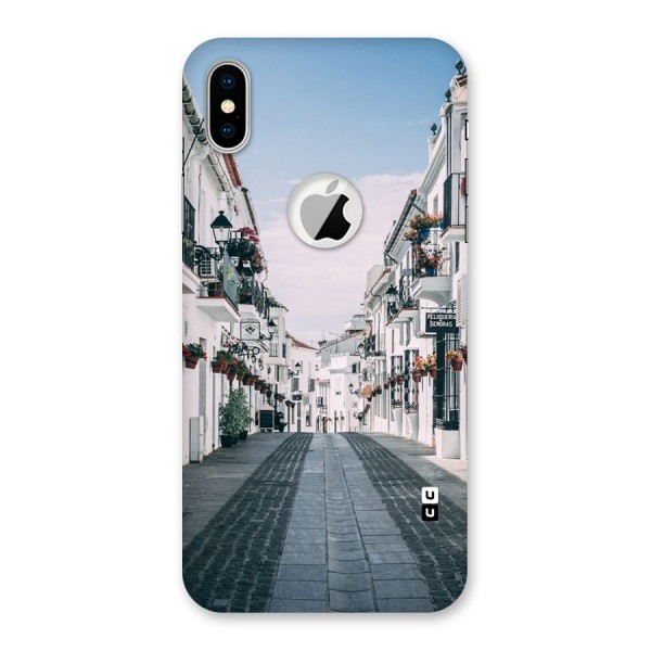 Aesthetic Street Back Case for iPhone XS Logo Cut