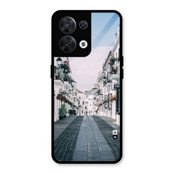 Aesthetic Street Glass Back Case for Oppo Reno8 5G