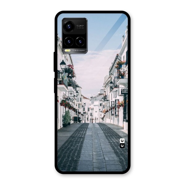 Aesthetic Street Glass Back Case for Vivo Y21 2021