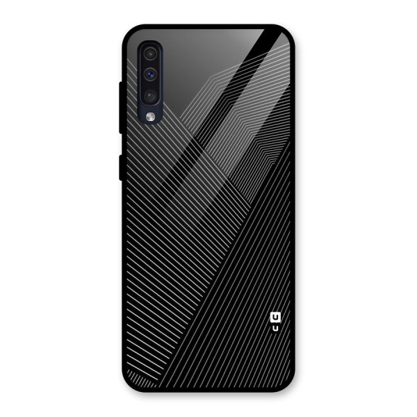 Aesthetic White Stripes Glass Back Case for Galaxy A50