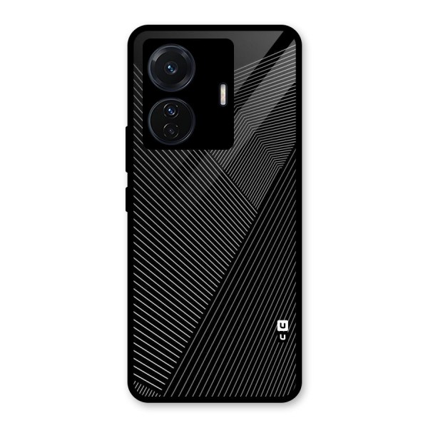 Aesthetic White Stripes Glass Back Case for Vivo T1 Pro