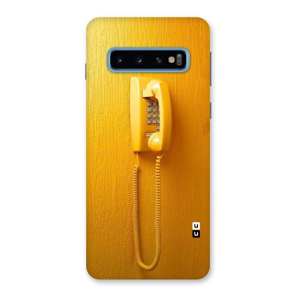 Aesthetic Yellow Telephone Back Case for Galaxy S10