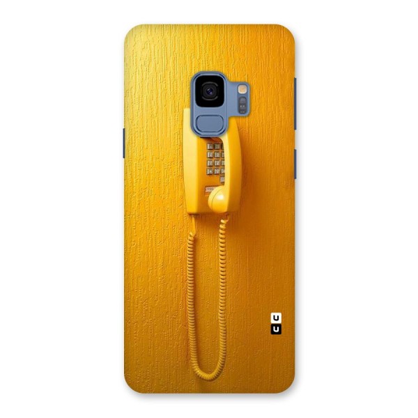 Aesthetic Yellow Telephone Back Case for Galaxy S9