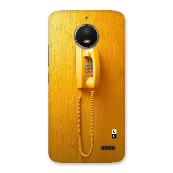 Aesthetic Yellow Telephone Back Case for Moto E4