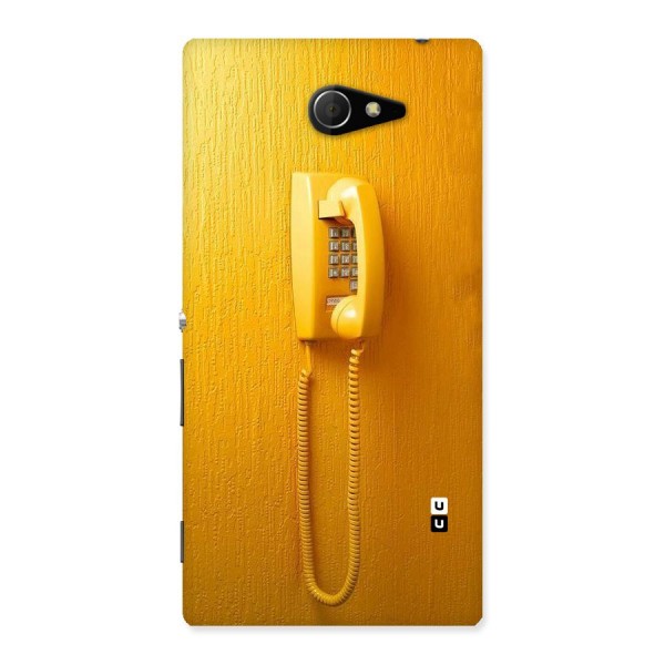 Aesthetic Yellow Telephone Back Case for Sony Xperia M2