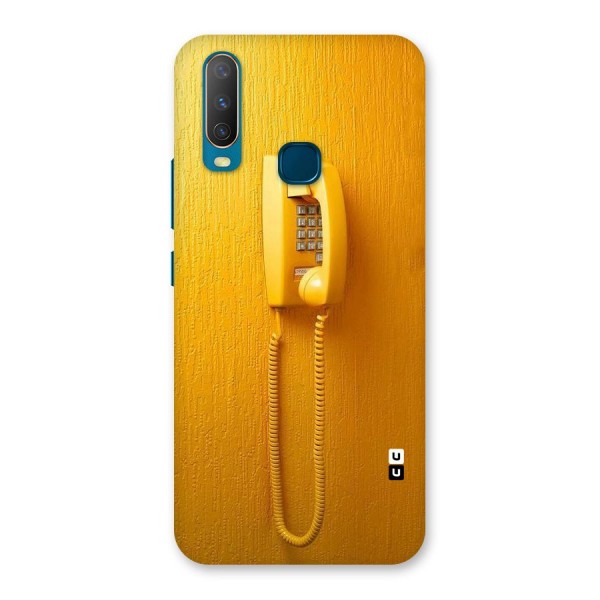 Aesthetic Yellow Telephone Back Case for Vivo Y12