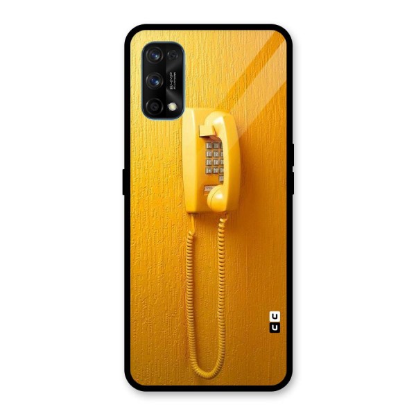 Aesthetic Yellow Telephone Glass Back Case for Realme 7 Pro