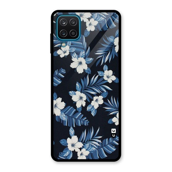 Aesthicity Floral Glass Back Case for Galaxy A12