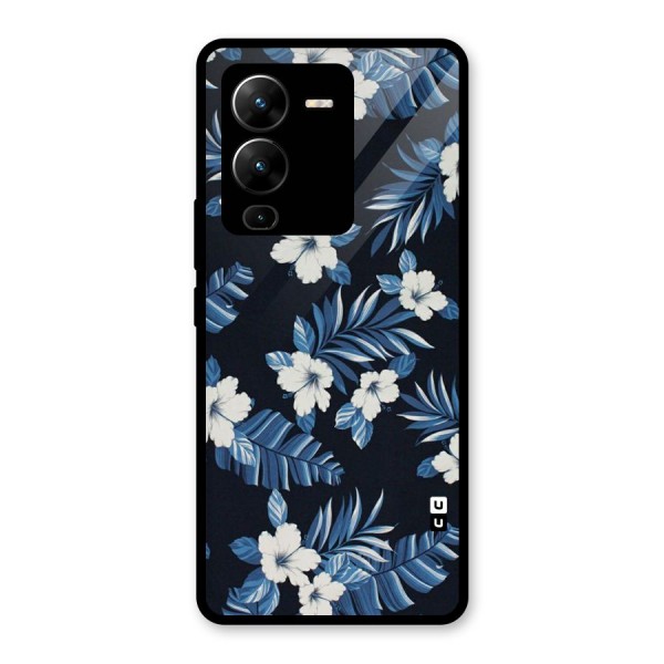 Aesthicity Floral Glass Back Case for Vivo V25 Pro