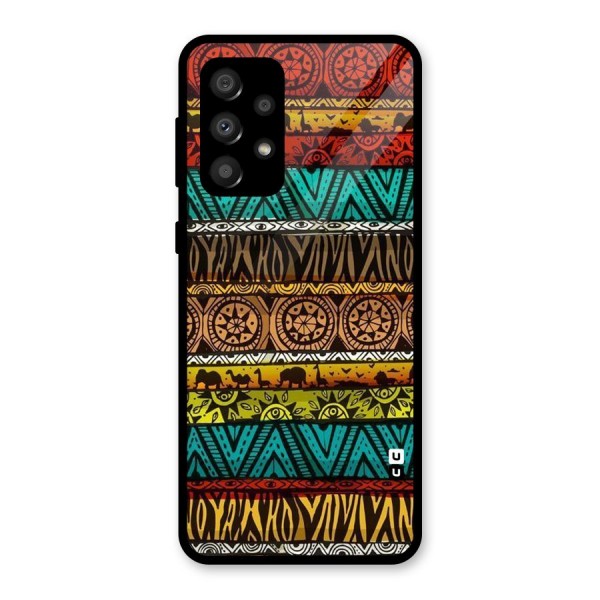 African Design Pattern Glass Back Case for Galaxy A32