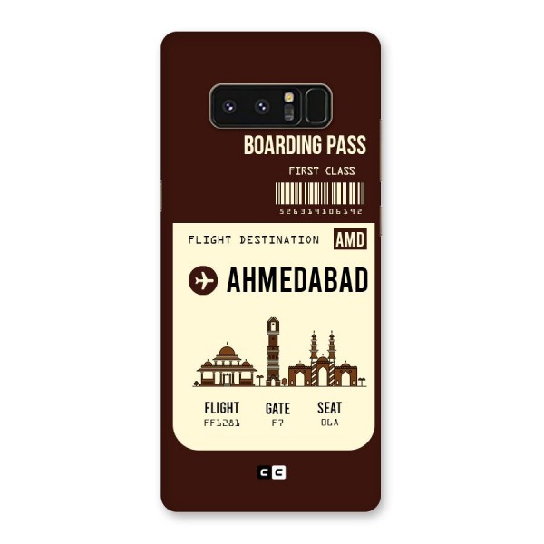 Ahmedabad Boarding Pass Back Case for Galaxy Note 8