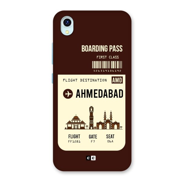 Ahmedabad Boarding Pass Back Case for Vivo Y1s