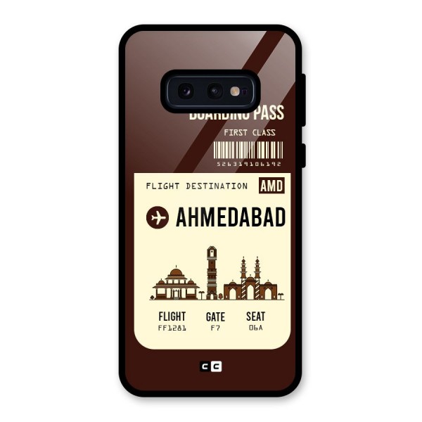 Ahmedabad Boarding Pass Glass Back Case for Galaxy S10e