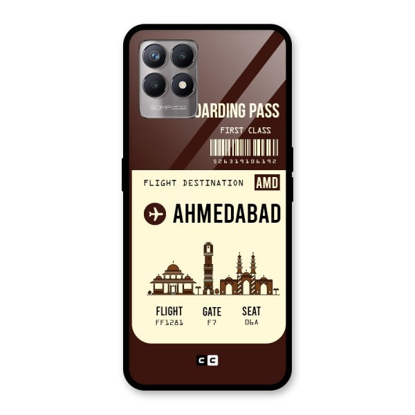 Ahmedabad Boarding Pass Glass Back Case for Realme 8i