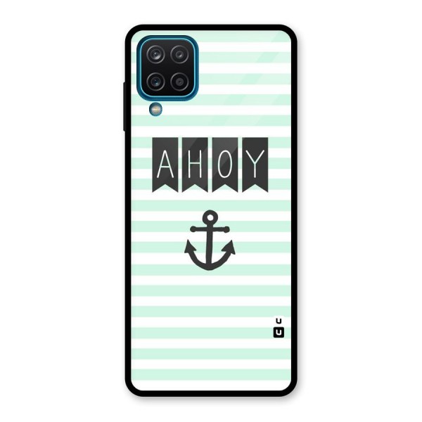 Ahoy Sailor Glass Back Case for Galaxy A12