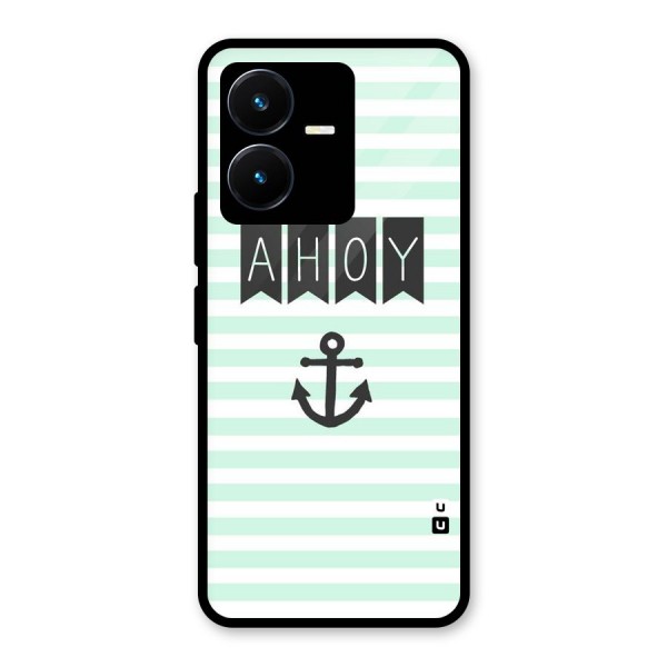 Ahoy Sailor Glass Back Case for Vivo Y22