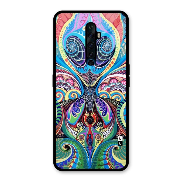 Alien Psychedelic Art Glass Back Case for Oppo Reno2 Z