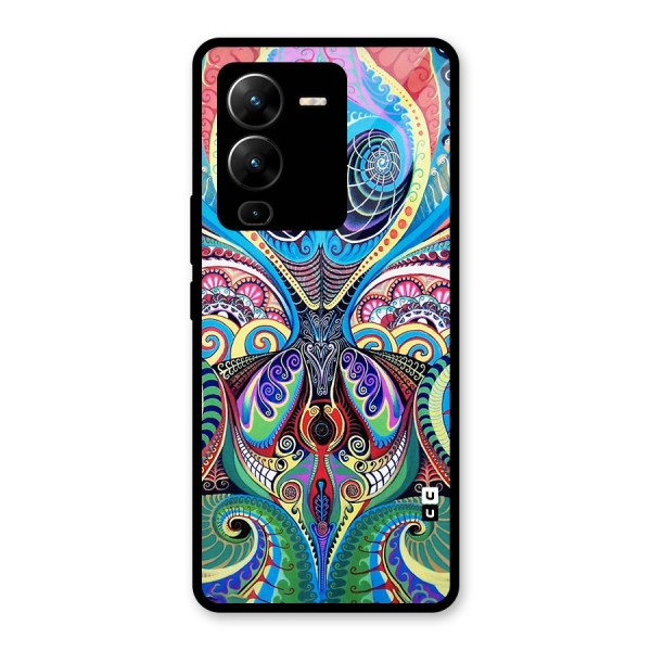 Alien Psychedelic Art Glass Back Case for Vivo V25 Pro