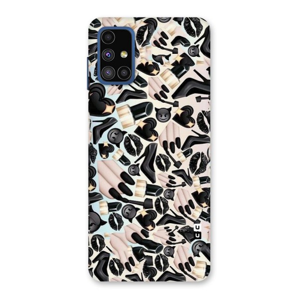 All Black Love Back Case for Galaxy M51