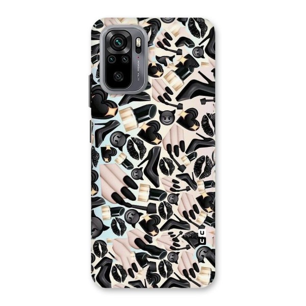 All Black Love Back Case for Redmi Note 10