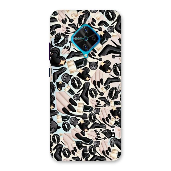 All Black Love Back Case for Vivo S1 Pro