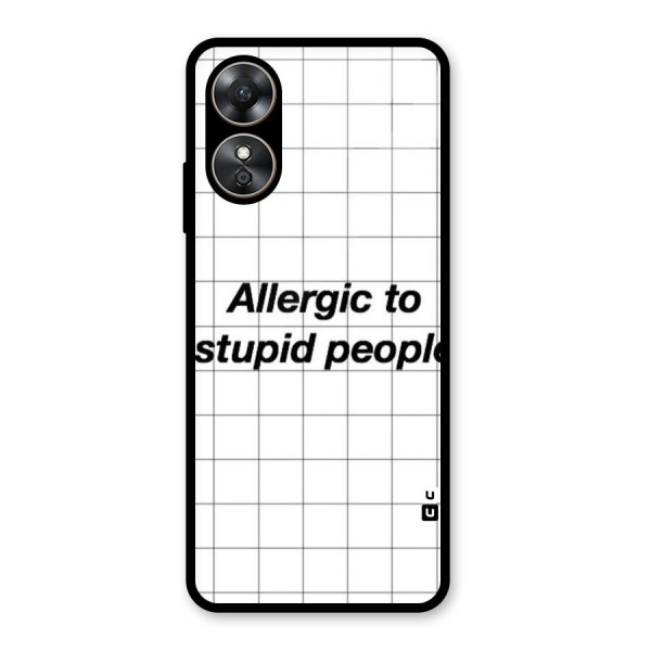 Allergic Glass Back Case for Oppo A17