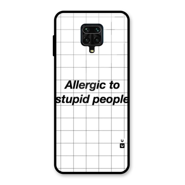 Allergic Glass Back Case for Redmi Note 9 Pro