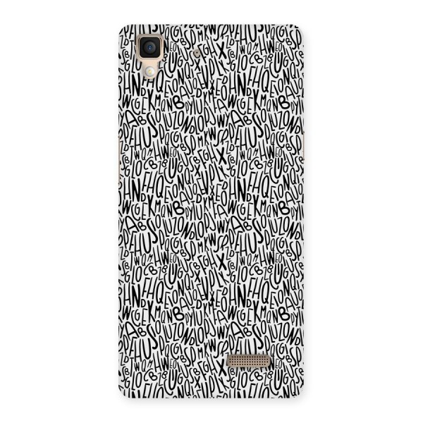 Alphabet Seamless Abstract Back Case for Oppo R7