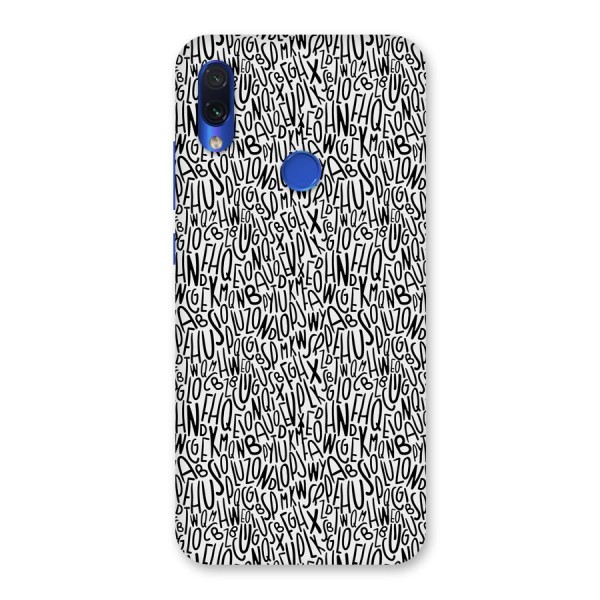 Alphabet Seamless Abstract Back Case for Redmi Note 7