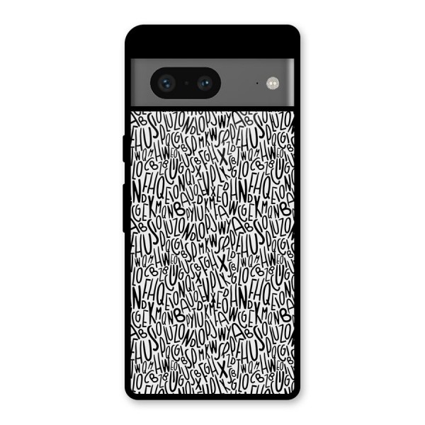 Alphabet Seamless Abstract Glass Back Case for Google Pixel 7