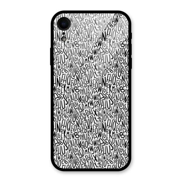 Alphabet Seamless Abstract Glass Back Case for XR