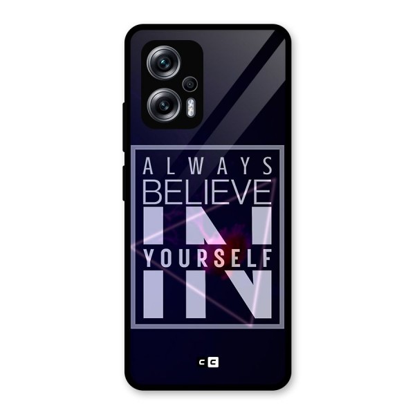 Always Believe in Yourself Glass Back Case for Redmi K50i