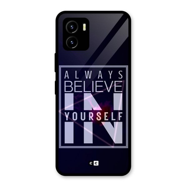 Always Believe in Yourself Glass Back Case for Vivo Y15s