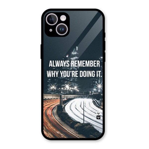 Always Remember Glass Back Case for iPhone 14 Plus