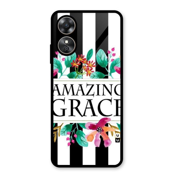 Amazing Grace Glass Back Case for Oppo A17