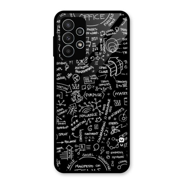 Anatomy Pattern Glass Back Case for Galaxy A23