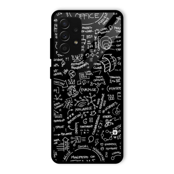 Anatomy Pattern Glass Back Case for Galaxy A53 5G
