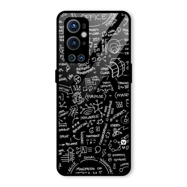 Anatomy Pattern Glass Back Case for OnePlus 9 Pro