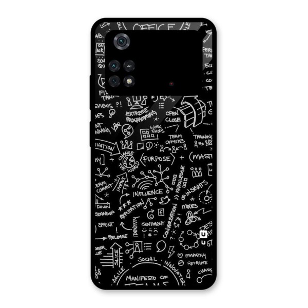 Anatomy Pattern Glass Back Case for Poco M4 Pro 4G