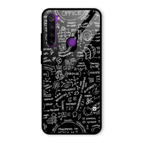 Anatomy Pattern Glass Back Case for Redmi Note 8